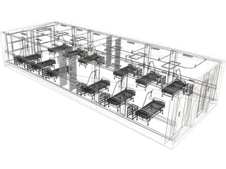 Hospital Recovery Room 3D Model