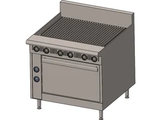 Broiler Under-Fired Gas 36 3D Model