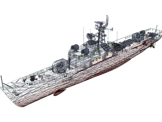 Type 037 Class Submarine Chaser 3D Model