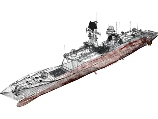 Type 054A Frigate 3D Model