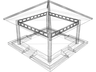 Javanese Gazebo 3D Model