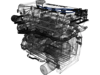 Caterham Duratec Engine 3D Model