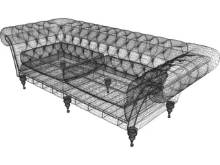 Sofa Chasterfield 3D Model