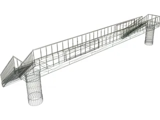 Japanese Foot Bridge 3D Model