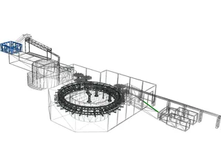 Mineral Water Filling Machine 3D Model