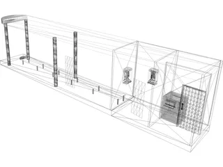 Bus Station 3D Model