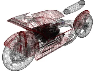 Electric Motorcycle Concept 3D Model