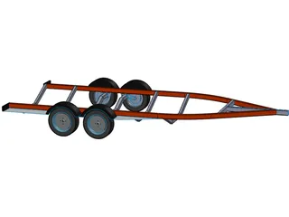 Boat Trailer 3D Model