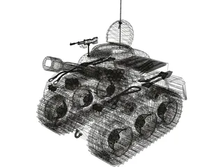 Cartoon Tank 3D Model