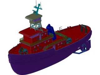 Tug Boat 3D Model