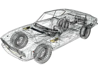 Fiat Dino Coupe (1967) 3D Model