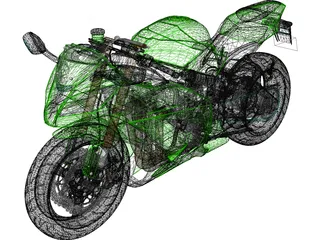 Kawasaki ZX10R (2012) 3D Model