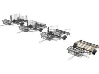 Motorcycle Trailer 3D Model