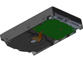 Hitachi 3.5 Inch SATA HDD 3D Model