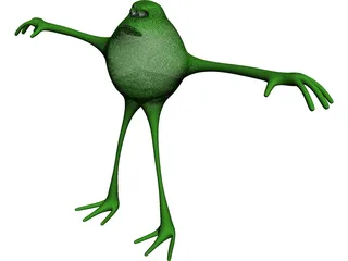 Cartoon Frog 3D Model