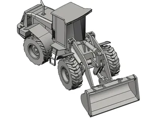 Hitachi Wheeled Loader 3D Model