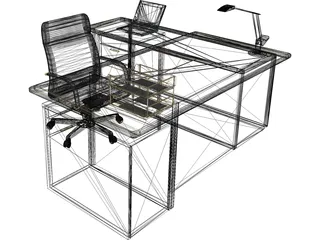 Full Desk Set 3D Model