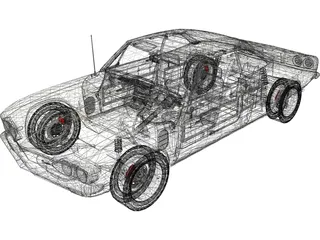 Chevrolet Corvair Monza (1969) 3D Model