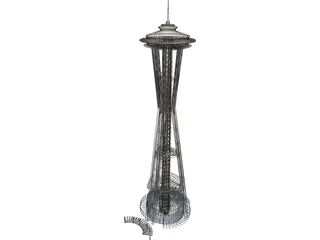 Seattle Space Needle 3D Model