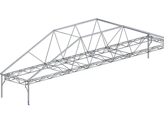 Fink Truss Bridge 3D Model