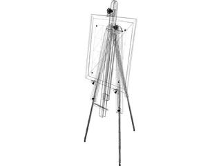 Artist Easel 3D Model