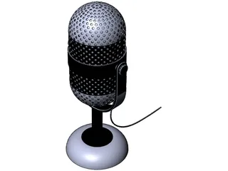 Vintage Microphone 3D Model