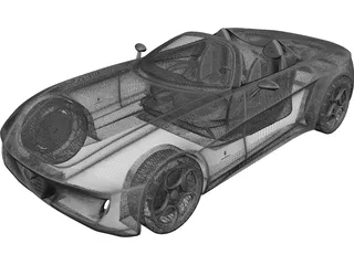 Alfa Romeo 2uettottanta Concept (2010) 3D Model