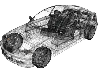 BMW 3 Series Compact E46 (2004) 3D Model