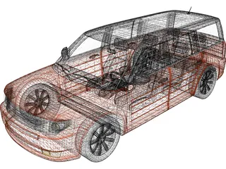 Ford Flex (2009) 3D Model