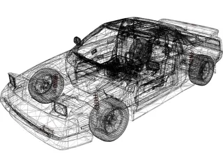 Toytota MR2 Mk1 (1984) 3D Model