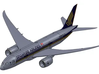 Boeing 787-800 Singapore Airlines 3D Model