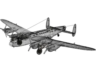 Avro Lancaster 3D Model