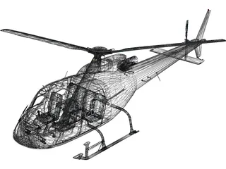 Eurocopter AS-350 Ecureuil 3D Model