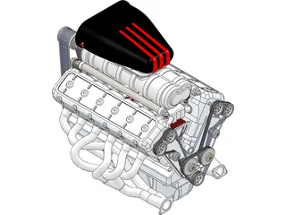 Engine V12 3D Model