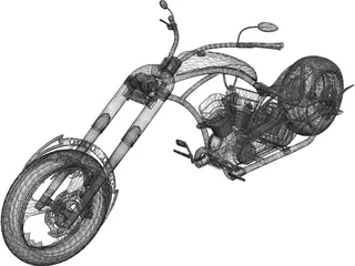 Custom Chopper 3D Model