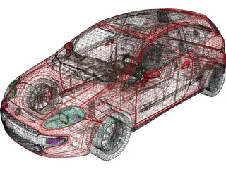 Fiat Punto (2012) 3D Model