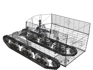 Sdkfz 135/2 105mm leFH 3D Model