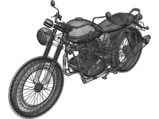 Yamaha 350 Custom 3D Model