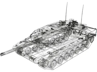 Leopard 2 A7 3D Model