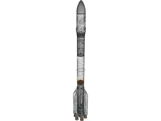 Proton Rocket 3D Model