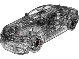 Mercedes-Benz C63 AMG Coupe 3D Model