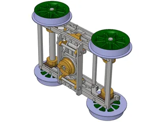 Bogie L&N 10 Wheel 3D Model
