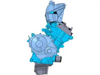 Triumph 675 Engine 3D Model