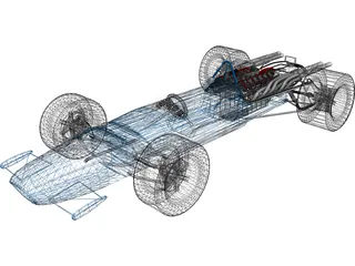 Matra F1 Racing Car (1967) 3D Model