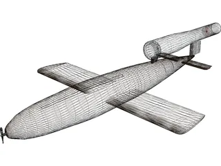 V-1 Buzz Bomb 3D Model