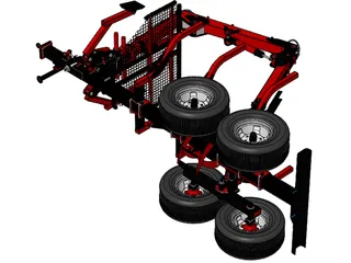 Truck Forest Trailer 3D Model
