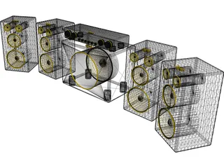 Sound System 3D Model