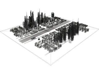 Metro City of the Future 3D Model