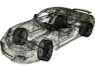 Porsche Cayman R (2012) 3D Model