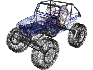 Jeep CJ5 Rock Crawler (1975) 3D Model